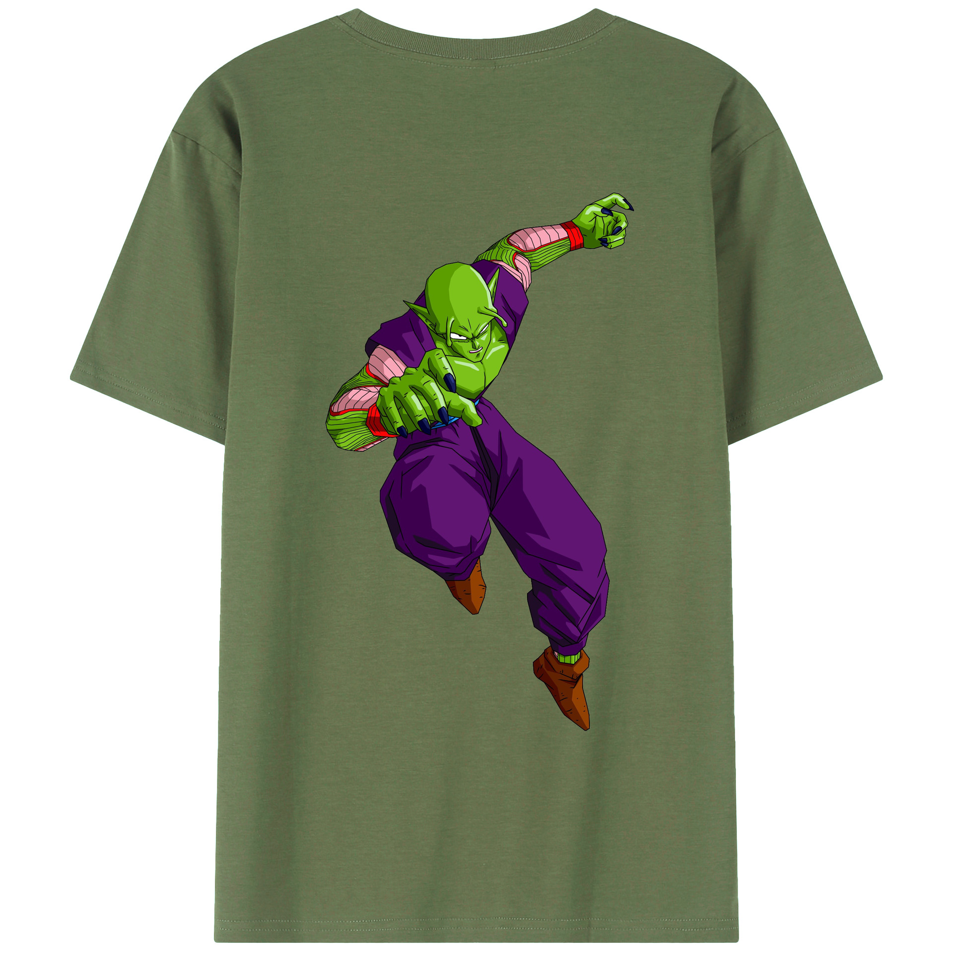 （画像用） ドラゴンボール ピッコロ DRAGON BALL Piccolo 綿100％ メンズ半袖Tシャツ（バックプリント） 通気性
